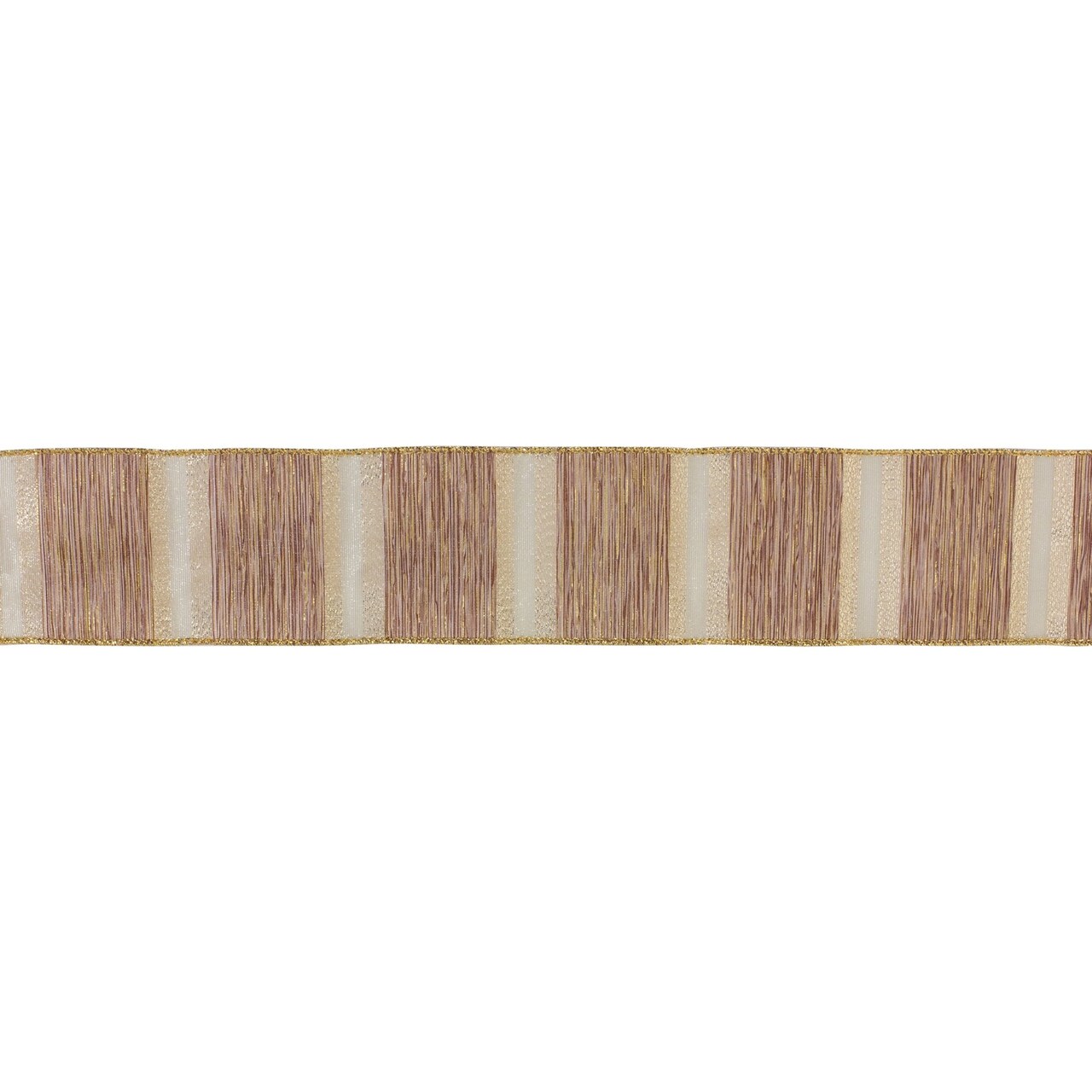 Edge Collections - 2.5" x 10" - Gold - Glittered Holiday Wired Ribbon for Crafting and Decorating - 1 Piece
